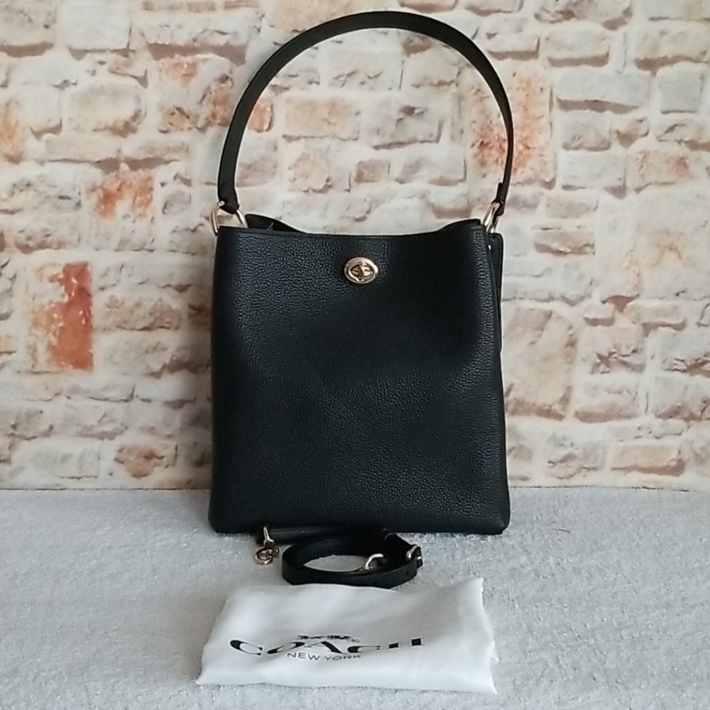 New Coach Pebble Leather Charlie Bucket Crossbody